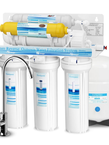 Geekpure 6-Stage Reverse Osmosis Water Filter System with Various Mineral Filter-75GPD